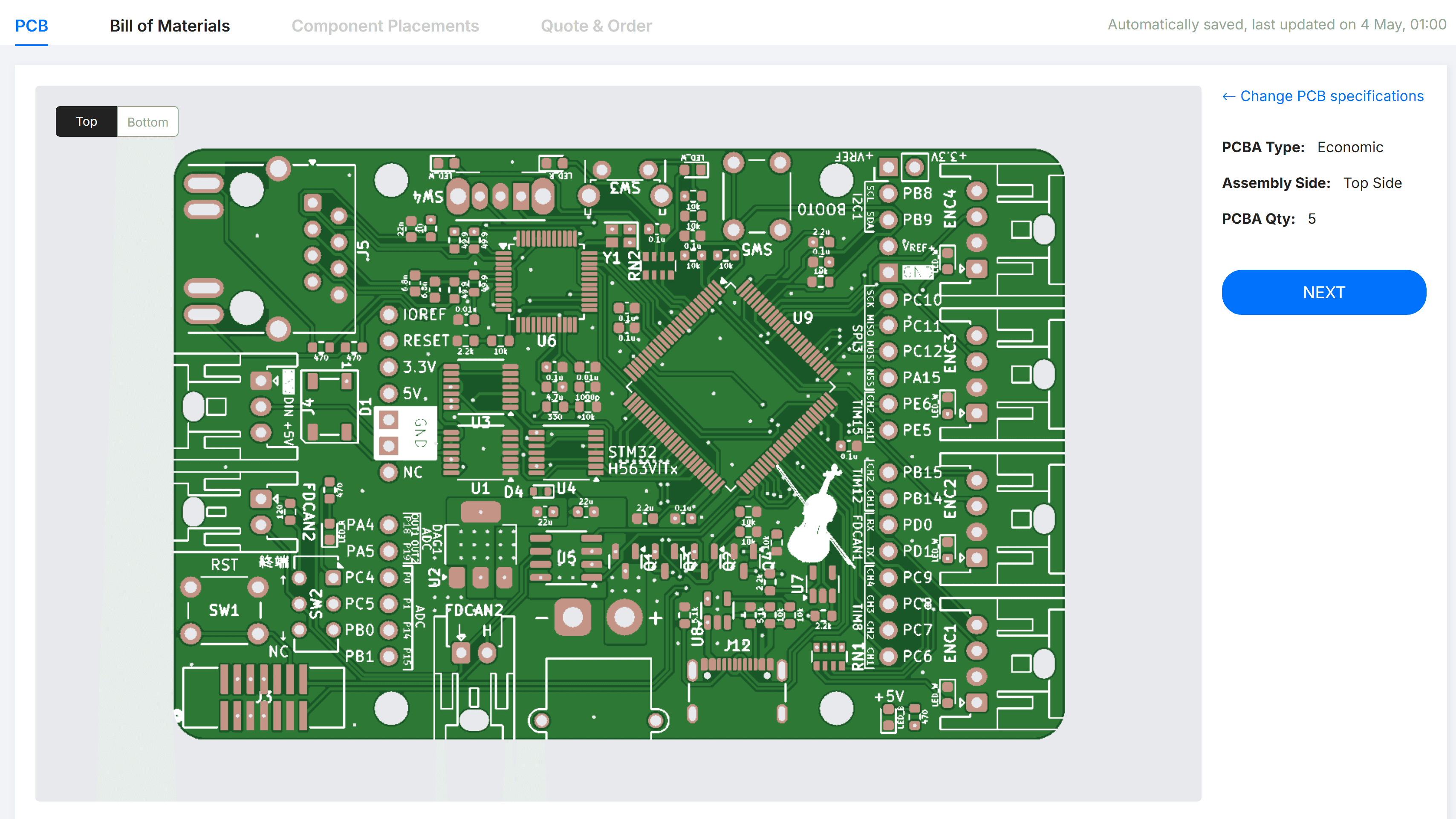 PCBのプレビュー